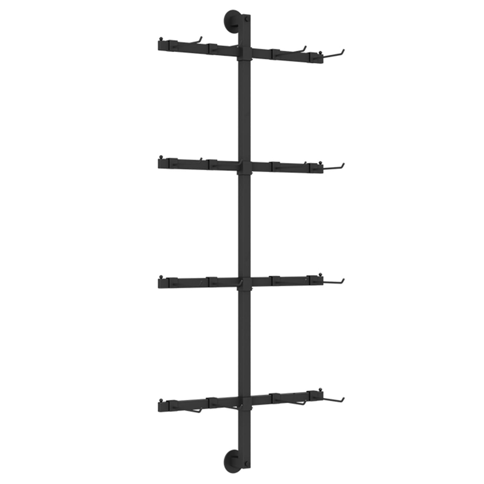 Wall-Mounted Retail Display Rack for Socks, Slippers, Underwear & Phone Accessories - Commercial Clothing Store Shelving Unit with Hanging Storage - Boutique Wall Shelf Organizer (Black) | Perfect for Retail Stores, Boutiques & Home Closet Organization