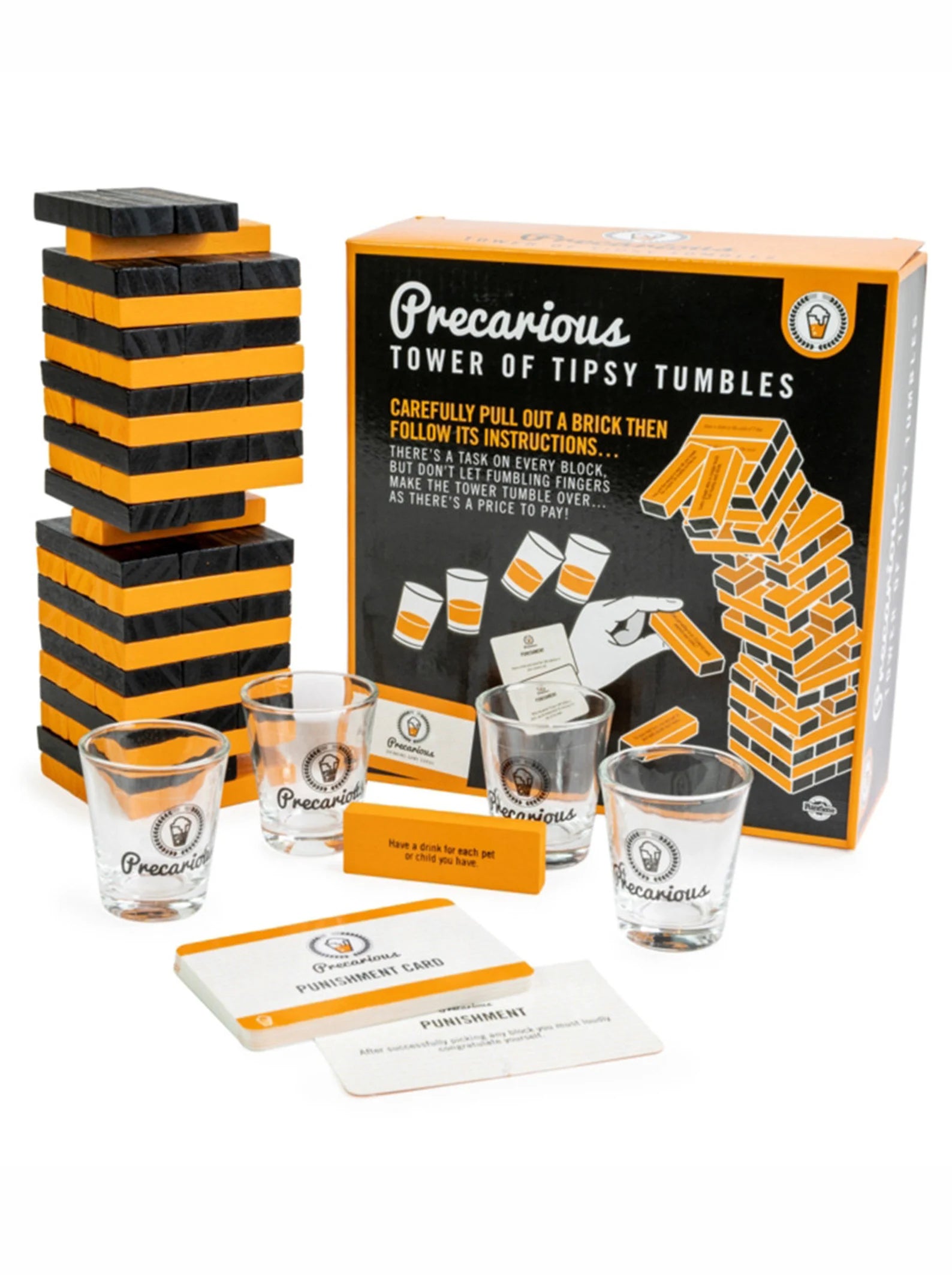 Funny Precarious Tipsy Tumbles Drinking Game for Adults - Perfect for Parties, Game Nights & Social Gatherings