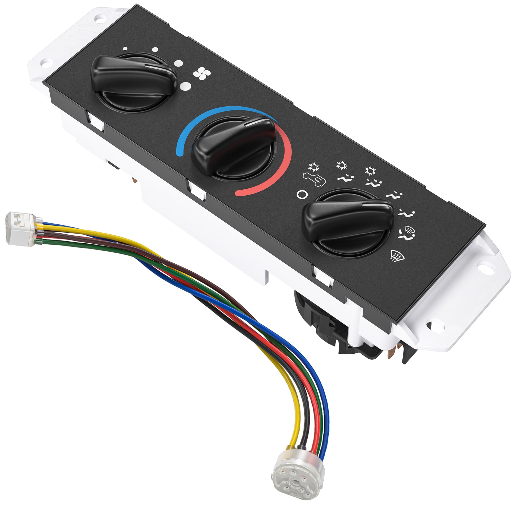 HVAC A/C Heater Climate Control Module Panel Switch with Blower Motor - Compatible with 1999-2004 Jeep Wrangler TJ Right Hand Drive (Part# 55037473AB HS-373) - Perfect for Off-Roading & Daily Commuting