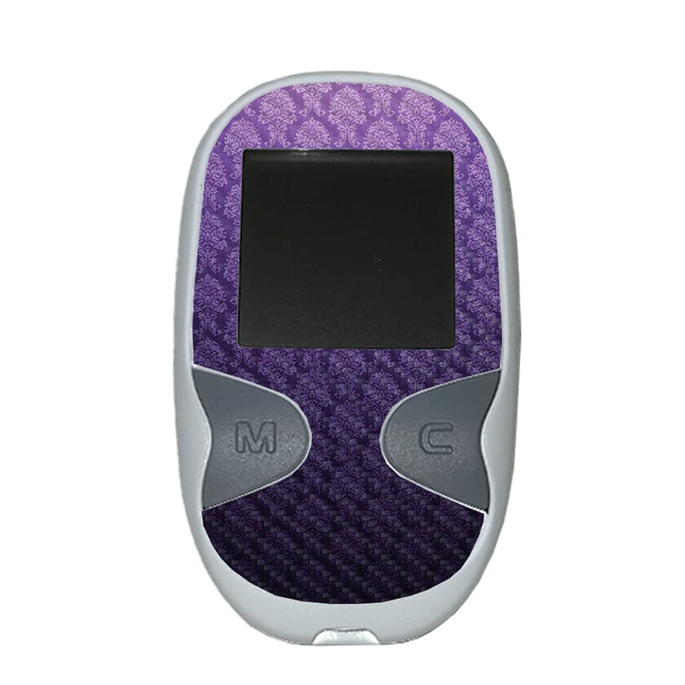Premium Carbon Fiber Skin for Care Touch Glucose Meter - Antique Purple | Protective & Durable Textured Cover | Easy Application | USA Made | Perfect for Diabetes Management & Travel Protection