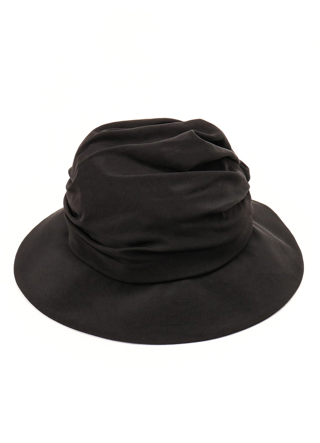 Crepe de Chine Draped Tucked Hat - Elegant Women's Fashion Accessory for Parties, Weddings & Special Occasions