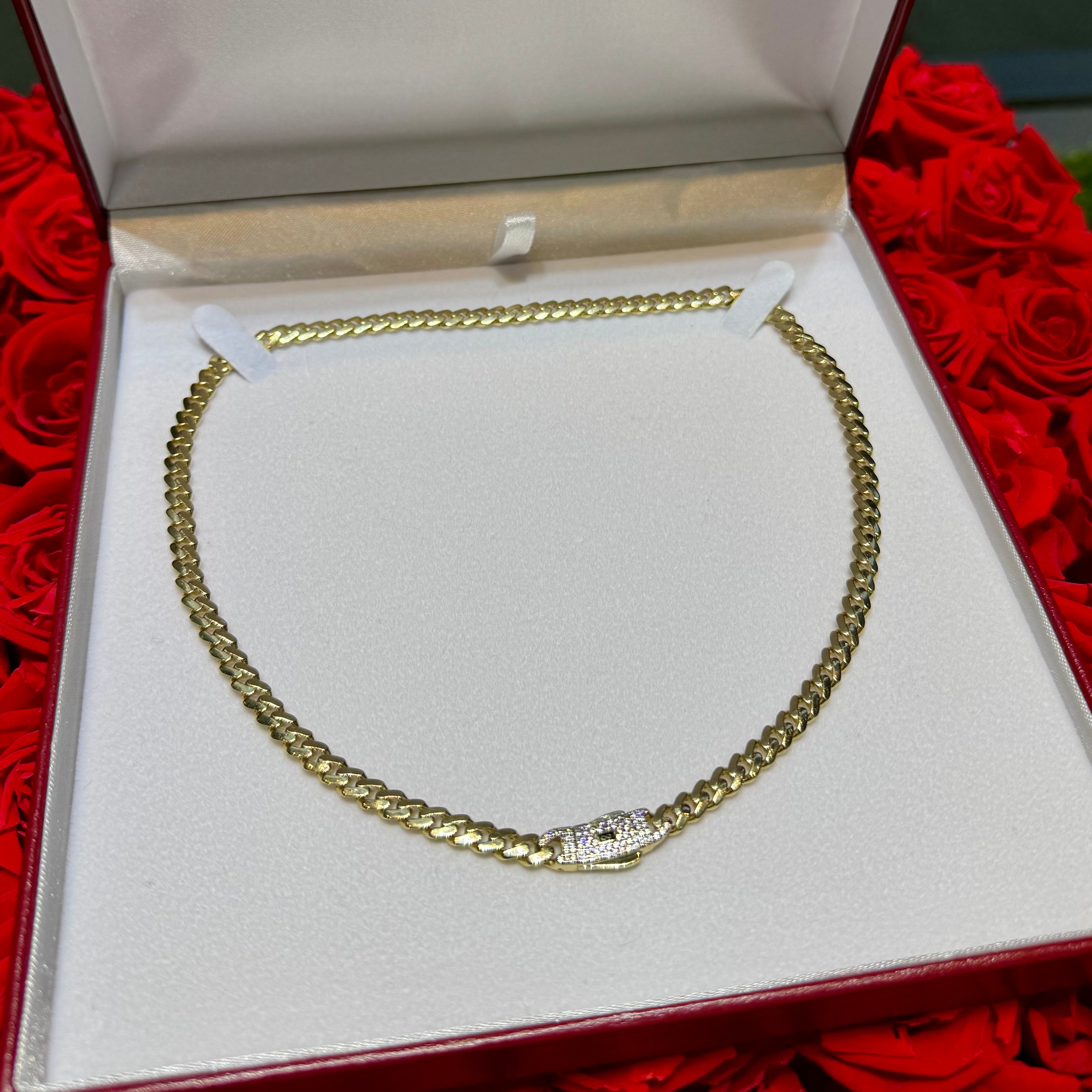 14K Gold Hollow Cuban Monaci Choker Necklace for Women - 5MM Width, 16 Inches - Elegant Layering & Everyday Wear