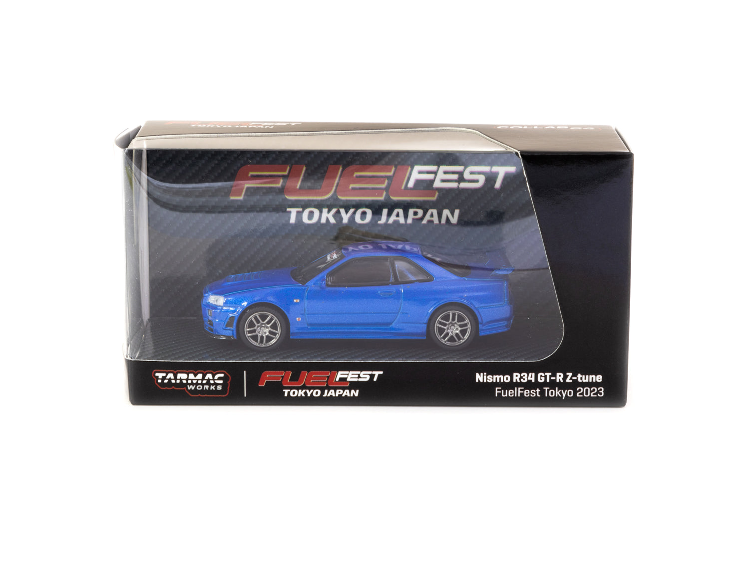 Schuco X Tarmac Works 1/64 Nismo R34 GT-R Z-Tune Diecast Model Car - FuelFest Tokyo 2023 Limited Edition COLLAB64 - Perfect for Collectors & Racing Enthusiasts Display