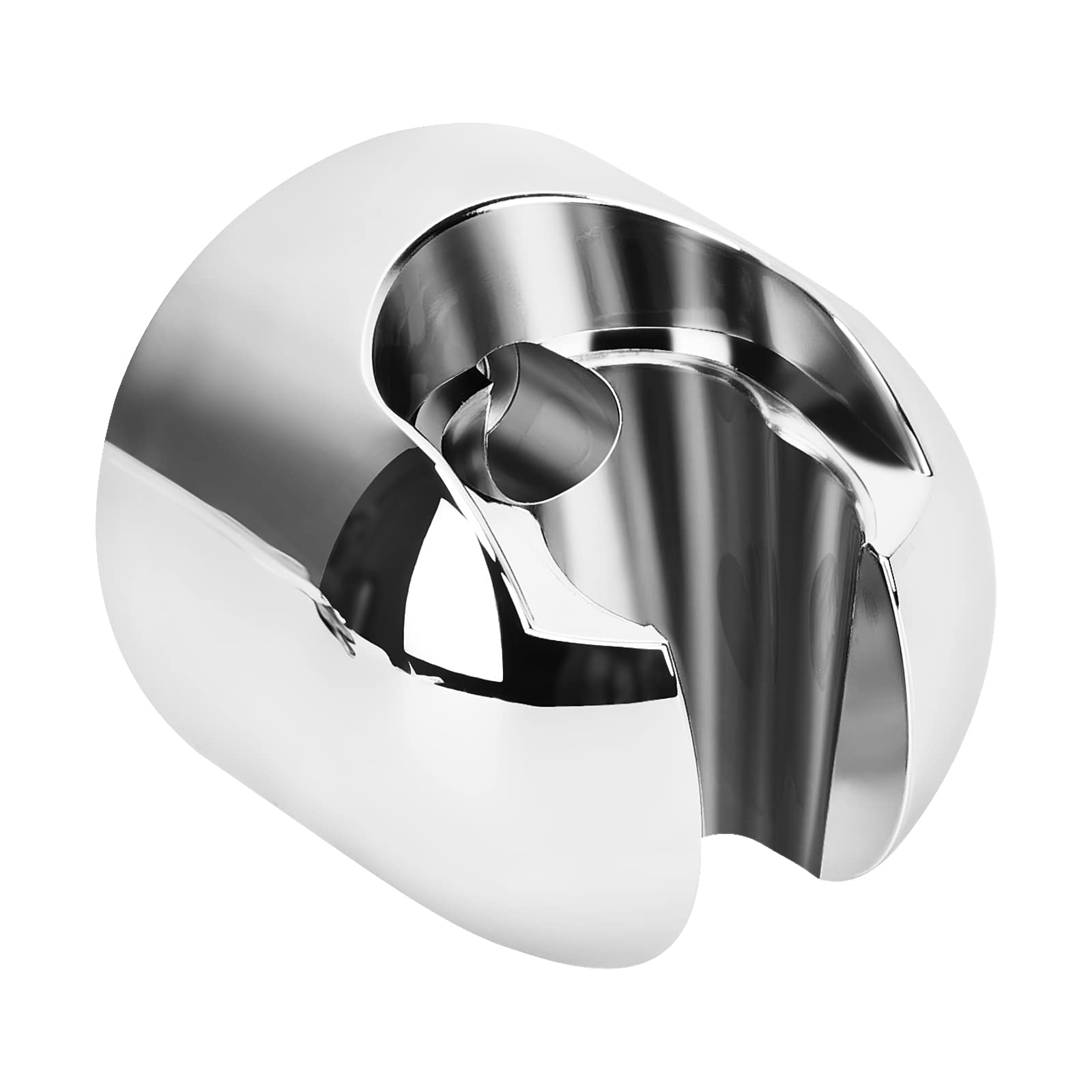 AQUAROYAL Adjustable Chrome Shower Head Holder - Universal Handheld Shower Bracket for Kids & Adults - Bathroom Wall Mount Shower Wand Holder for Easy Cleaning & Hair Washing