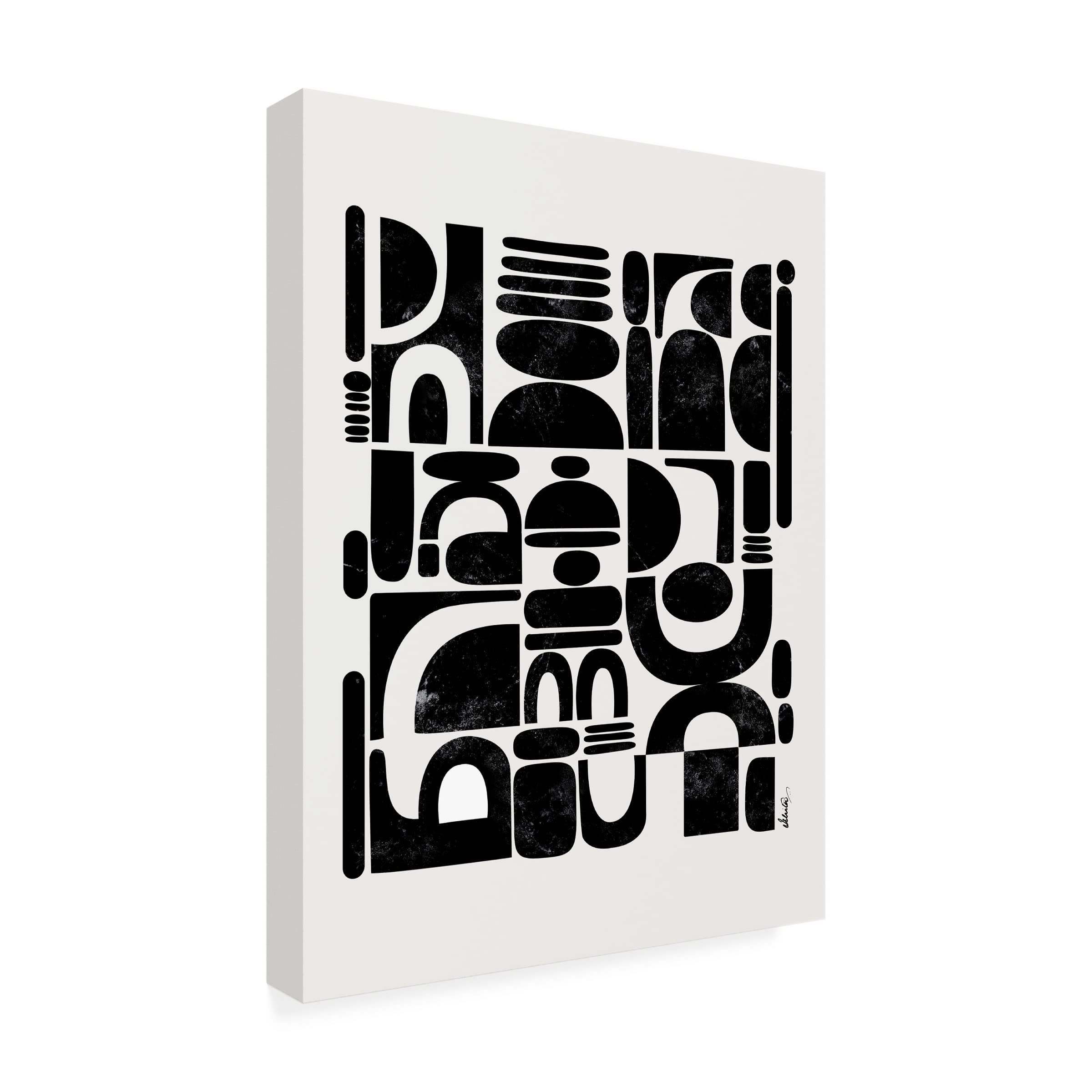 Trademark Fine Art 'Fragmented' Abstract Canvas Wall Art by Ishita Banerjee - Modern Home Decor for Living Room, Bedroom & Office
