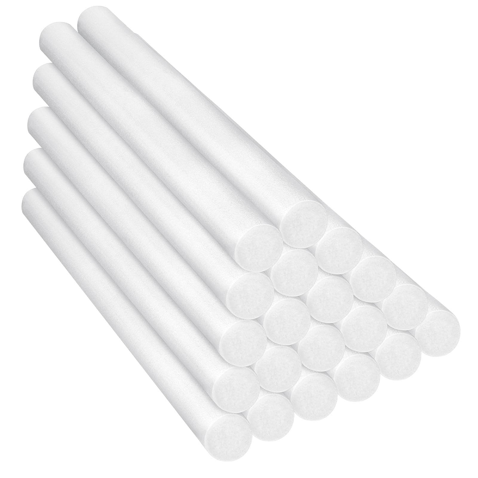 Frienda 20 Pcs Solid Pool Noodles - 1.57 x 35.83 Inch Round Tube Craft Foam for DIY Projects, Kids Swimming Pool Floats, Water Play, Party Decorations & Summer Activities