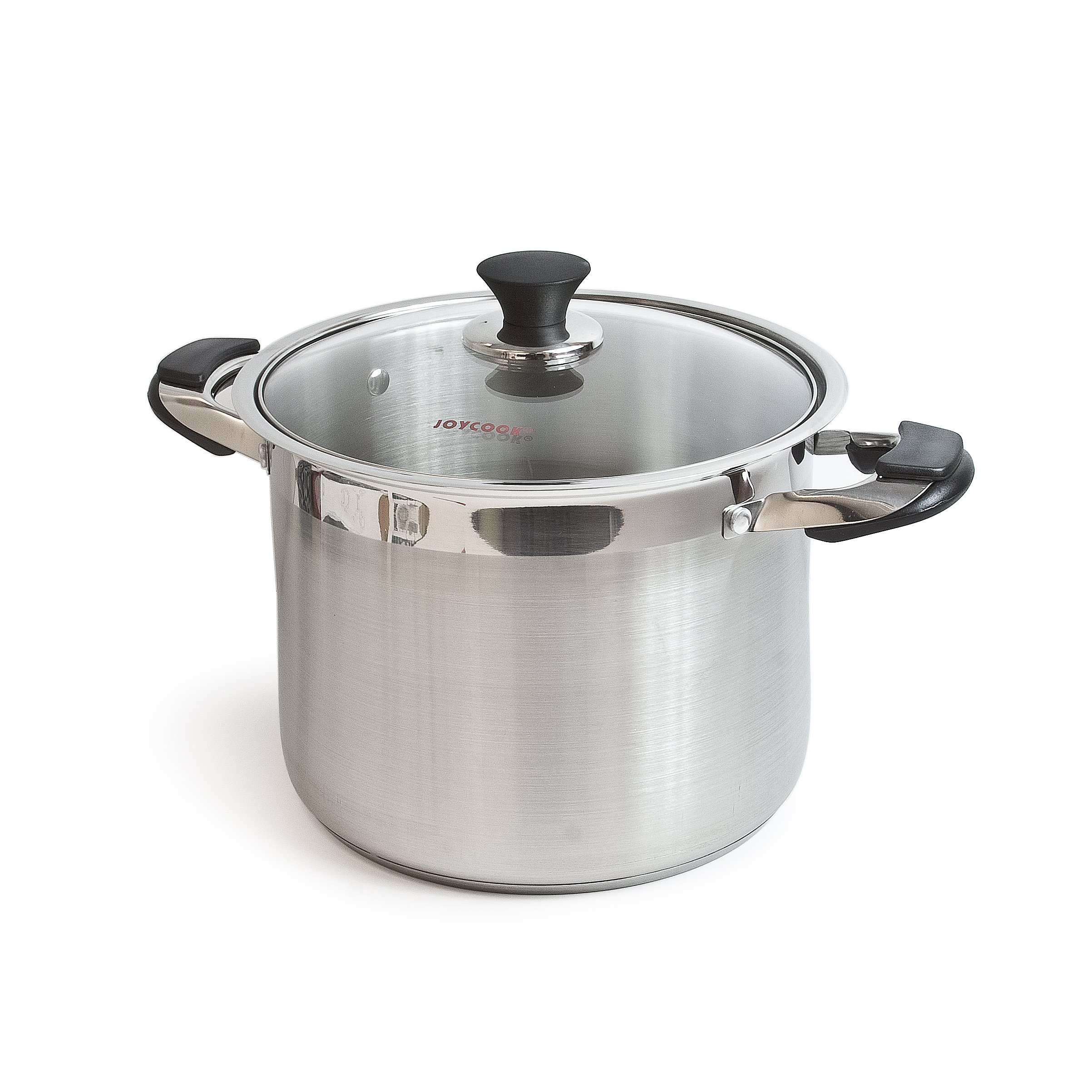 Joycook 15QT Stainless Steel Stock Pot with Glass Lid - Heavy Duty Cooking Pot for Soups, Stews, Pasta & Canning | Perfect for Home Kitchen & Restaurant Use