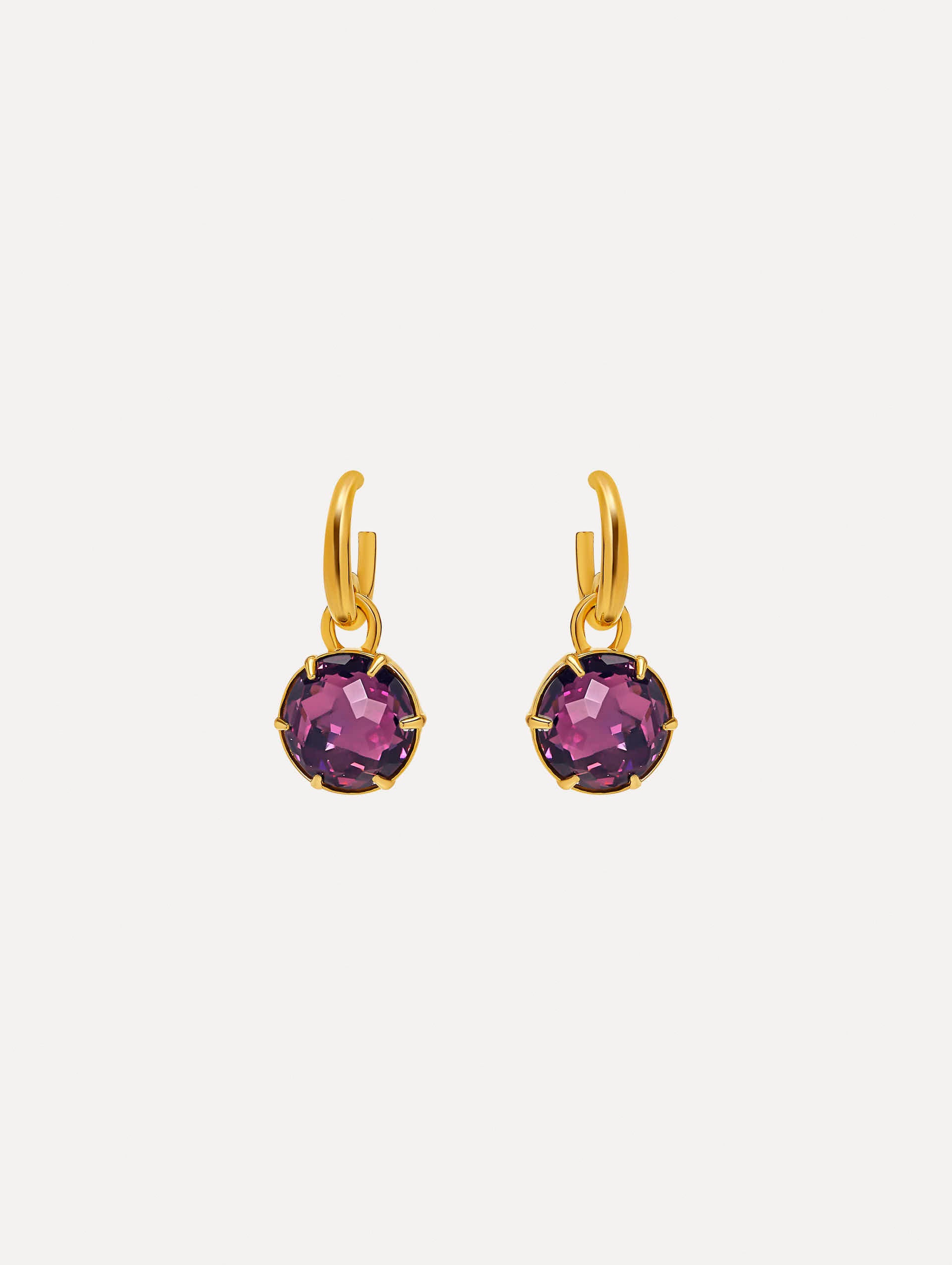 Classic Crystal Mini Hoop Earrings for Women - 14K Gold Plated Small Hoops - Elegant Everyday Jewelry for Work, Date Night & Special Occasions