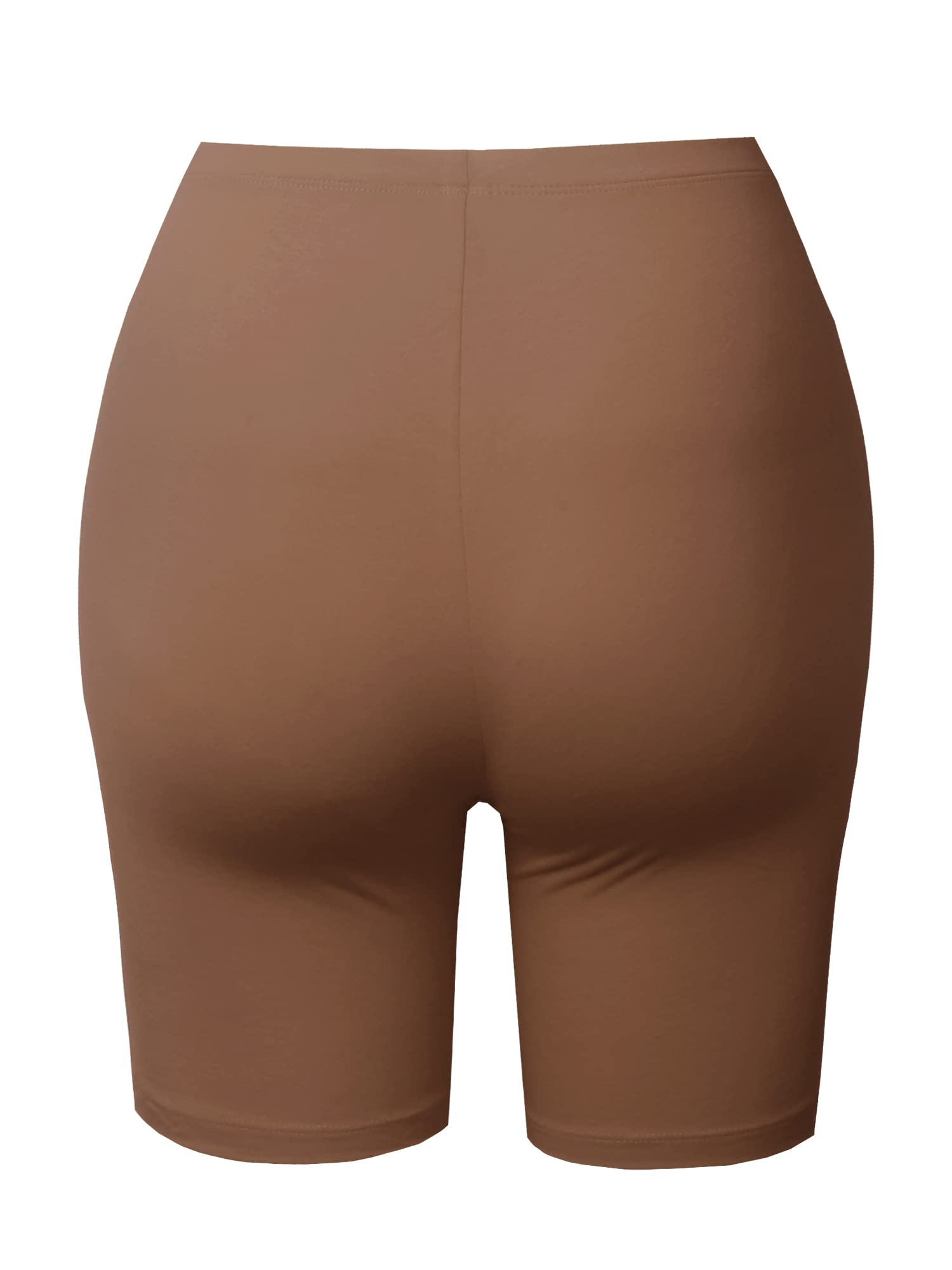 Emma Women's Essential Active Daily Cotton Mid Rise Biker Shorts - Comfortable Workout & Lounge Wear for Yoga, Running, Gym & Casual Outfits