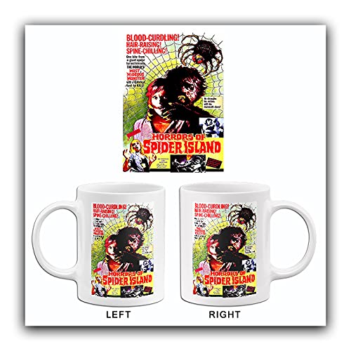 Horrors of Spider Island 1960 Vintage Movie Poster Coffee Mug - Perfect for Horror Film Fans & Collectors, Great Gift for Halloween & Movie Nights