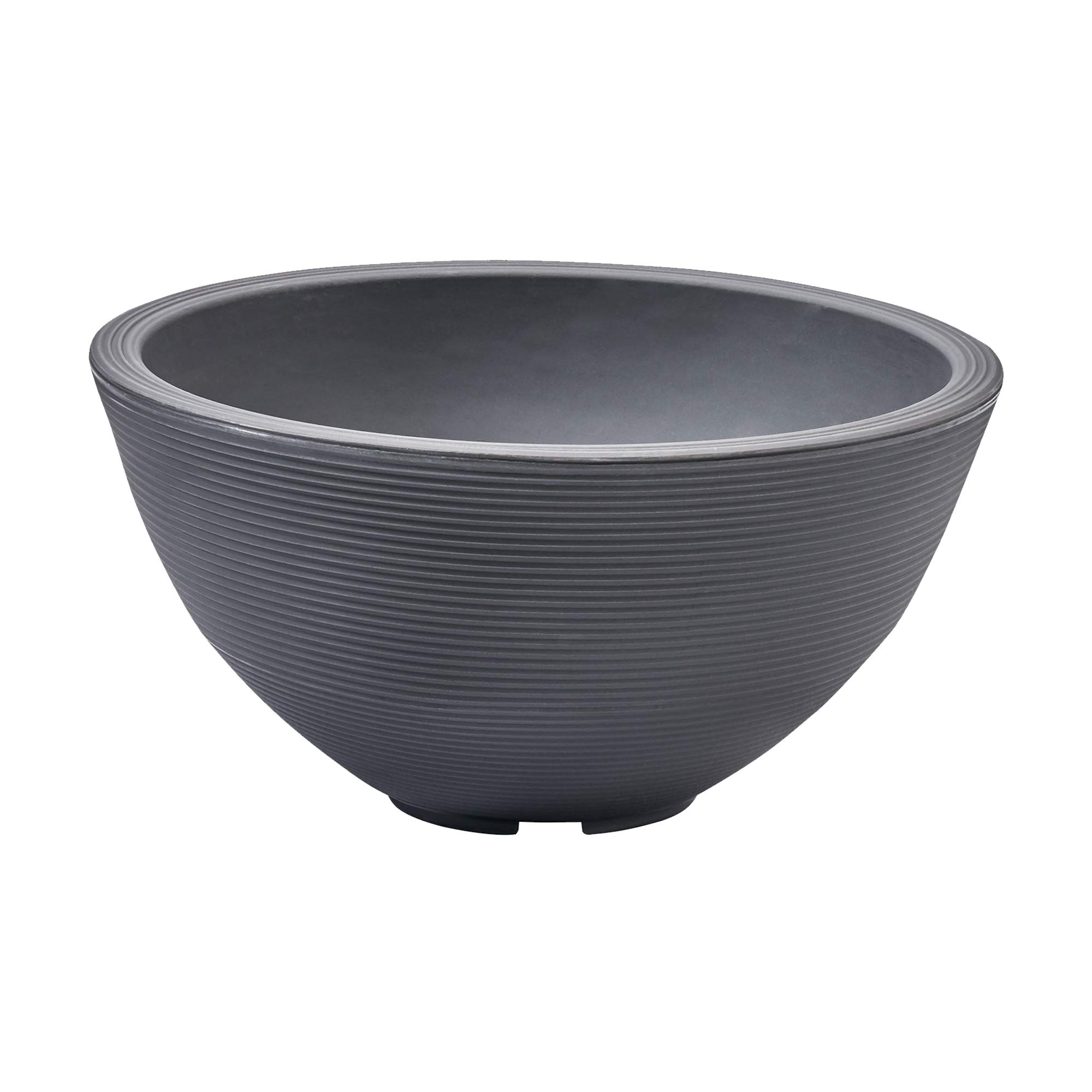 Crescent Garden Delano Planter - 20 Inch Double Walled Indoor/Outdoor Plant Pot in Slate - Perfect for Patio, Garden & Home Decor