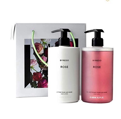 BYREDO Rose Hand Care Gift Set - Hand Wash & Hand Lotion (15.2oz/450ml Each) - Limited Edition Luxury Hand Care for Home, Spa & Gifting