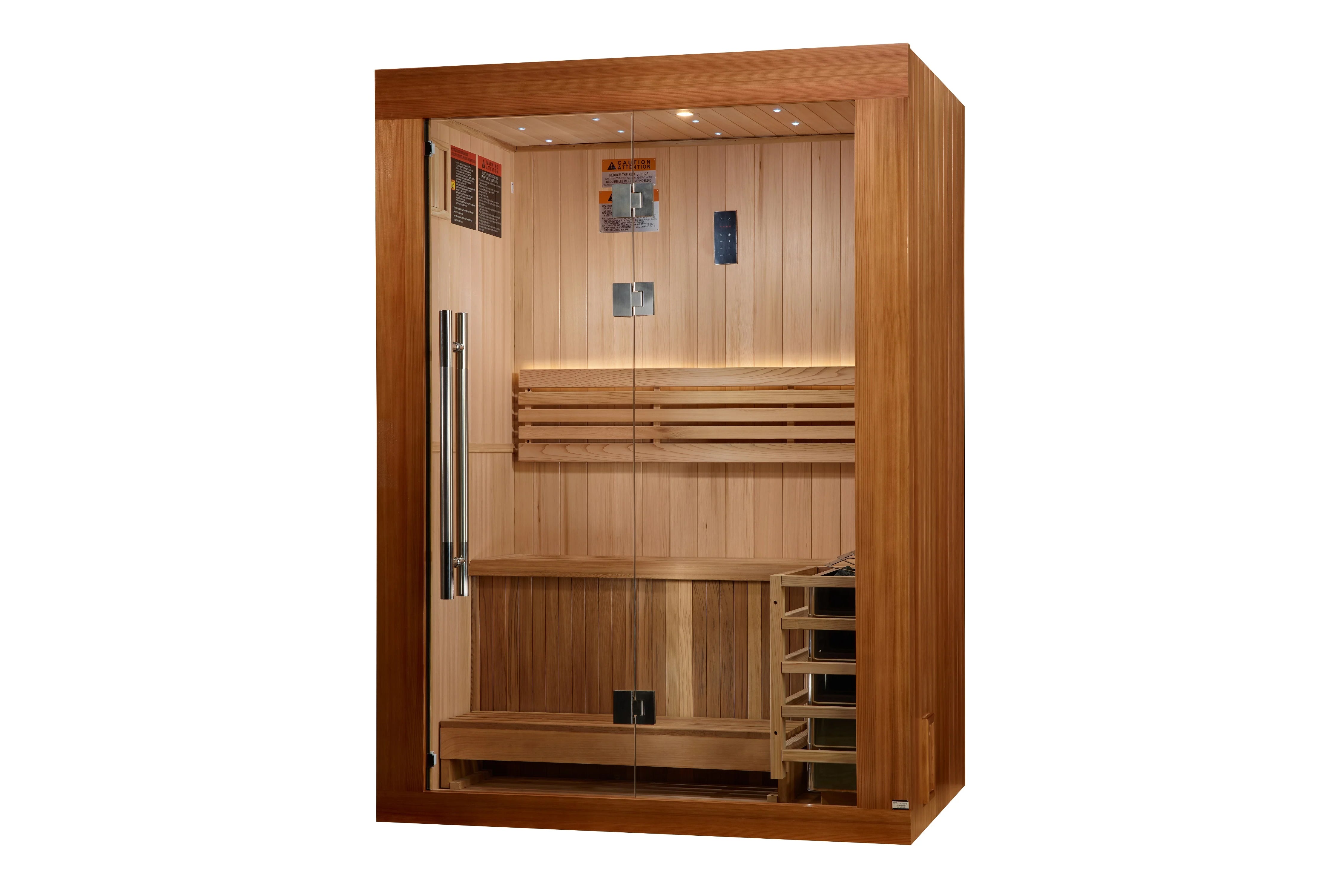 Golden Designs Sundsvall Edition 2-Person Indoor Outdoor Traditional Sauna - Premium Wooden Home Spa for Relaxation & Detox (2025 Model) - Perfect for Home, Backyard, Gym or Cabin Use