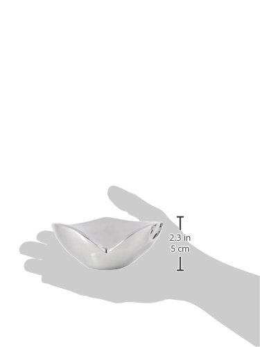 Heart-Shaped Nambe Alloy Love Bowl - Modern Wedding & Anniversary Gift, Valentine’s Day Decorative Trinket Tray, Oven-Safe Ring Dish (4.5
