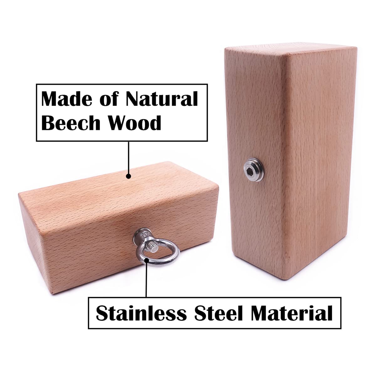 Wooden Pinch Block Grip Trainer - Premium Climbing Power Grip Forearm & Finger Strengthener for Rock Climbing, Weightlifting, and Functional Strength Training
