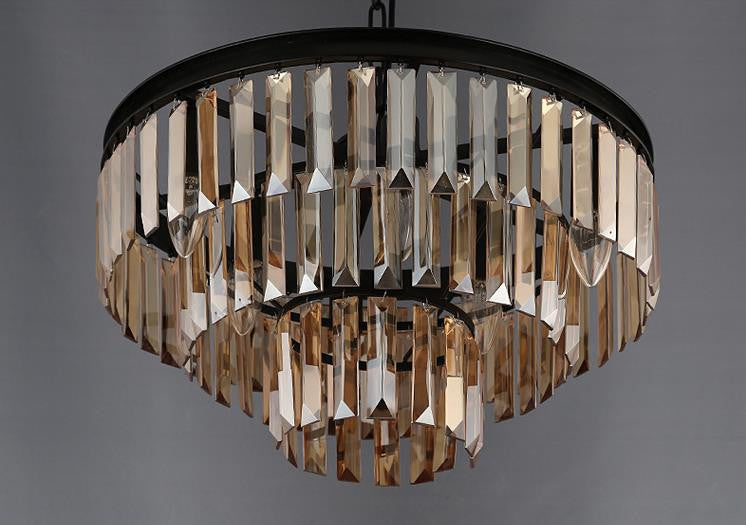 Elegant Mabel Crystal Chandelier - Modern Ceiling Light Fixture for Dining Room, Living Room & Bedroom - Sparkling Home Decor Lighting Solution