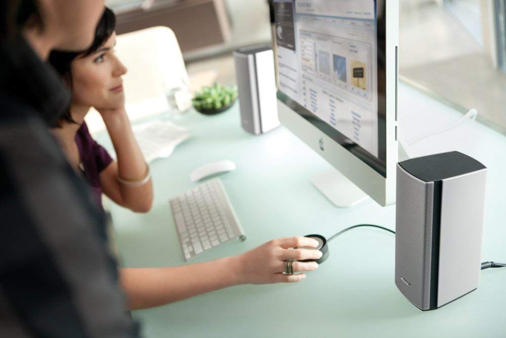 Bose Companion 20 Multimedia Computer Speakers - High-Quality Audio for PC, Laptop, Gaming & Home Theater (Renewed, Silver) | Perfect for Office, Study Room & Entertainment Setup