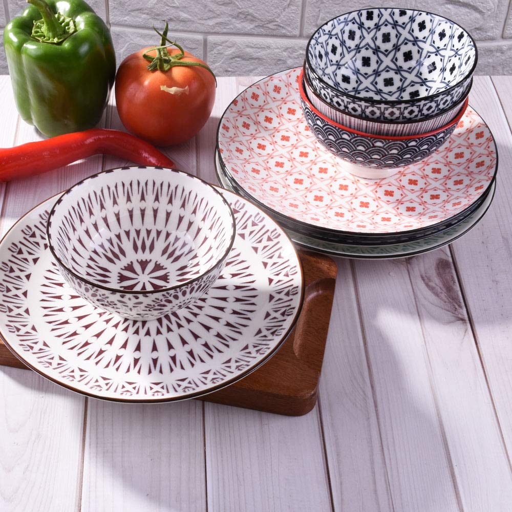 4.5 Inch Japanese Rice Bowl Set of 4 - Ceramic Sushi Bowls for Dessert, Snacks, Cereal & Soup - Perfect for Asian Cuisine, Home Dining & Restaurant Use