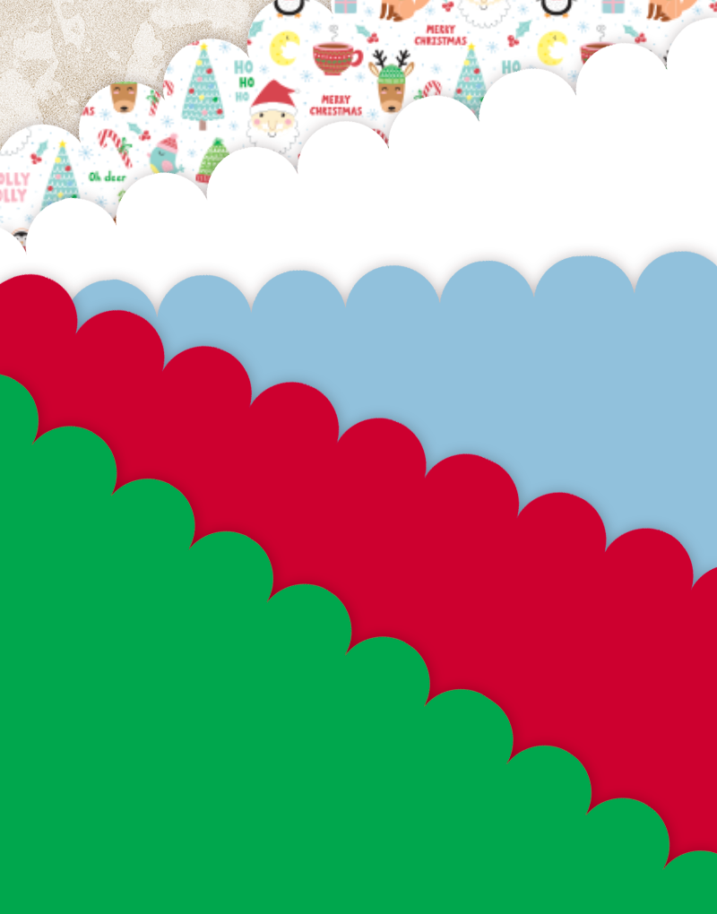 Christmas Friends Scalloped Tissue Paper - Festive Holiday Gift Wrapping & Party Decorations for Xmas, Birthdays, DIY Crafts