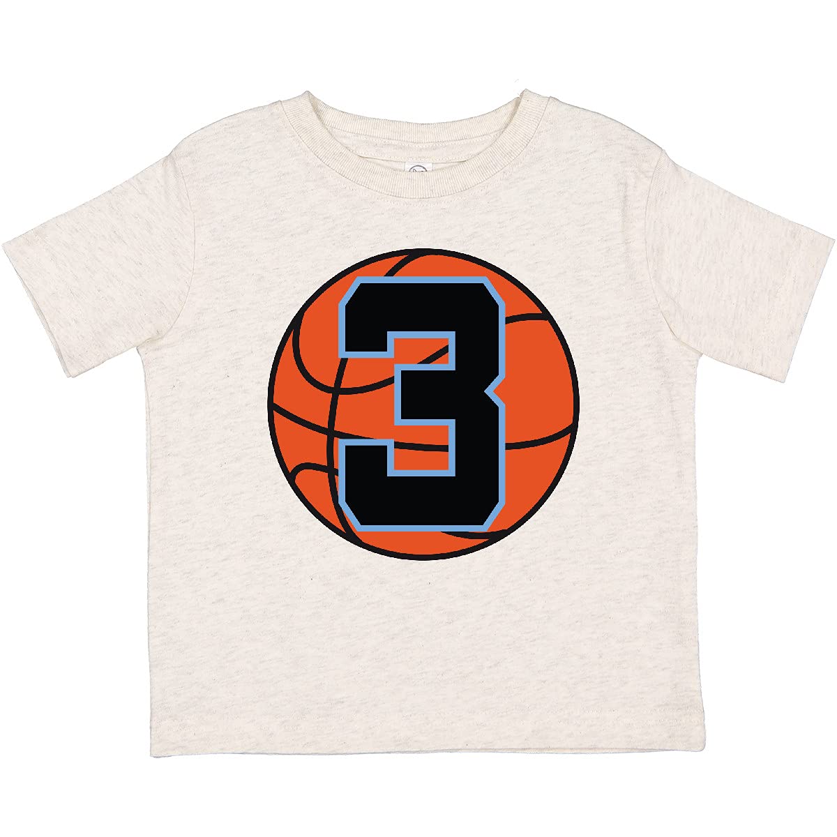 Inktastic Basketball 3rd Birthday T-Shirt for 3 Year Old Boys & Girls - Fun Toddler Basketball Party Outfit for Birthday Celebrations & Sports Events