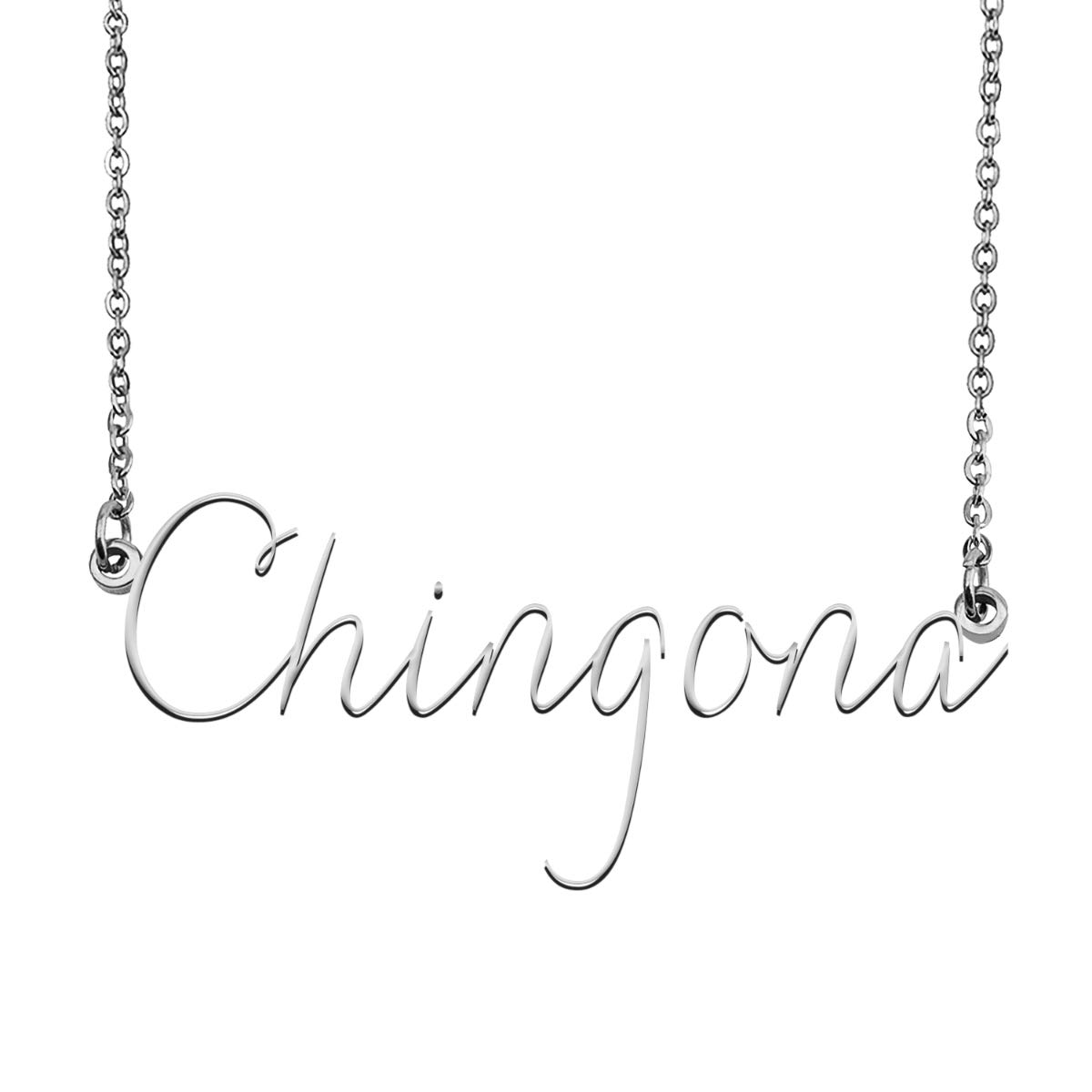 Custom Personalized 'Chingona' Name Plate Necklace - Unique Birthday Gift for Women - Perfect for Parties, Anniversaries & Everyday Wear