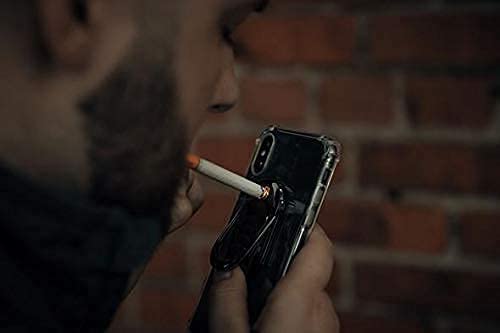 PIKFOS USB Rechargeable Electric Cigarette Lighter - Universal Smart Phone Holder with Ring Bracket for All Mobile Devices - Perfect for Smoking, Camping & Outdoor Activities
