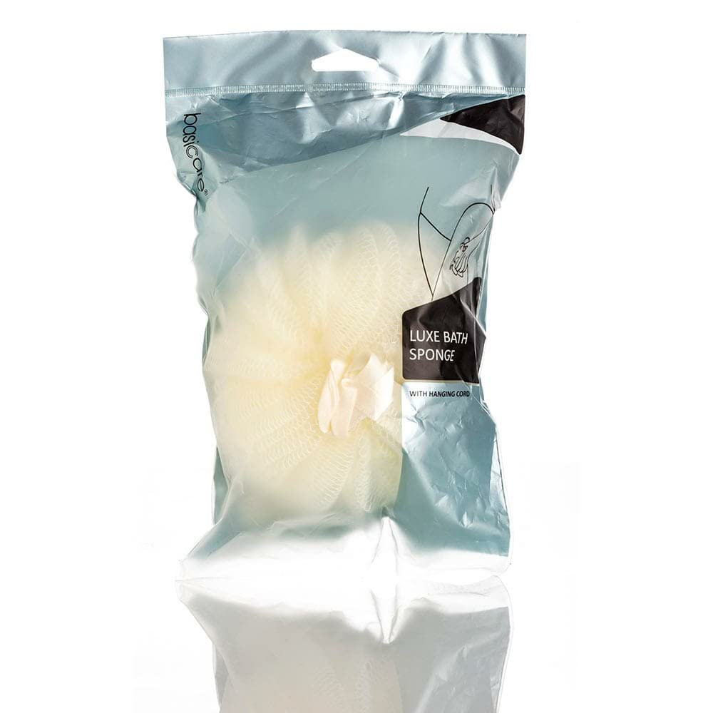 Premium Yellow Loofah Sponge for Women & Men - Gentle Exfoliating Body Scrubber, Bath Sponge & Shower Pouf | Luxury Skin Care Essential for Soft, Smooth Skin | Perfect for Daily Shower & Spa Relaxation