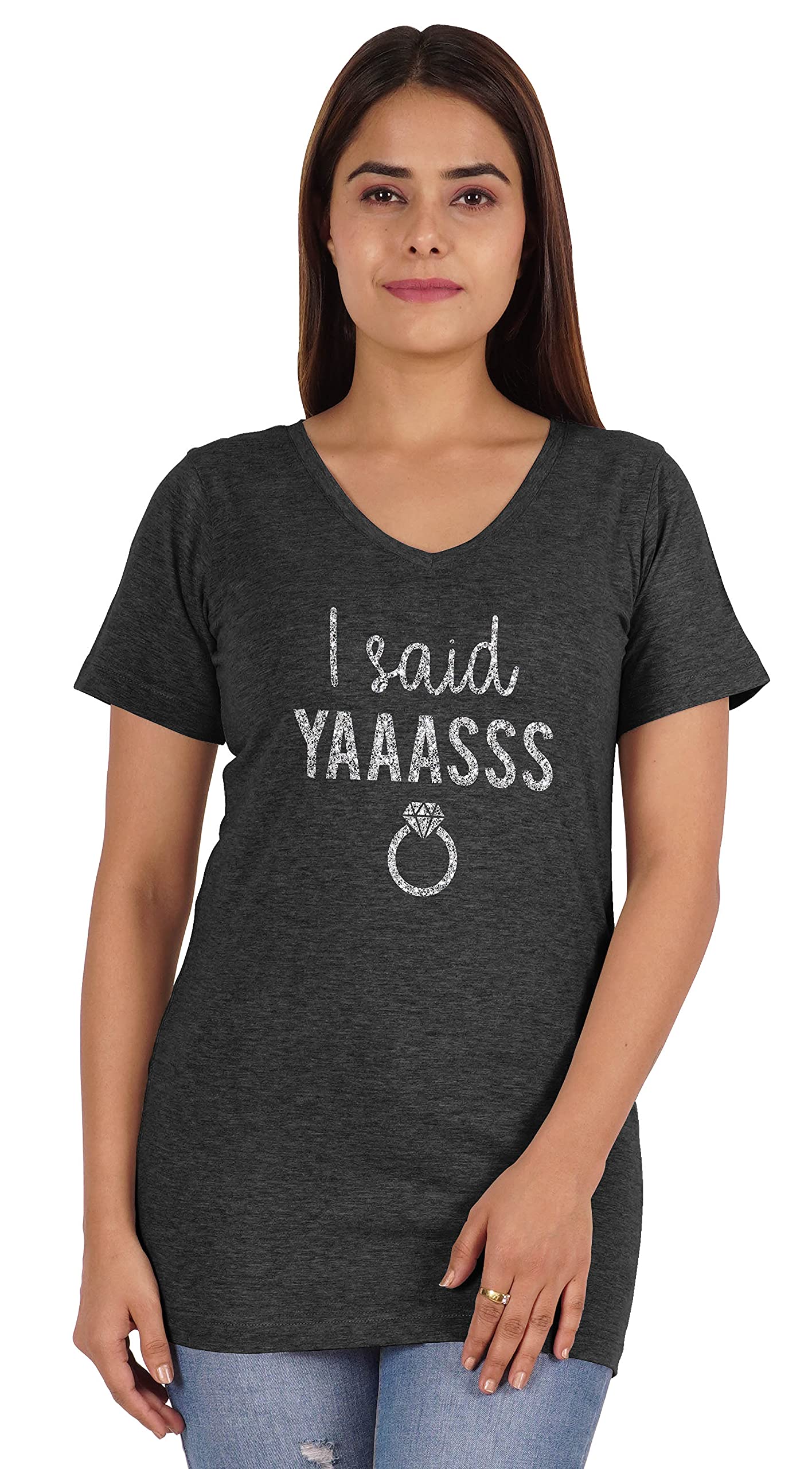 I Said YAAASSS Shirt - Funny Bride Bachelorette Party T-Shirt, Bridal Crewneck Wedding Tee for Women - Perfect for Bachelorette Parties, Bridal Showers & Wedding Celebrations