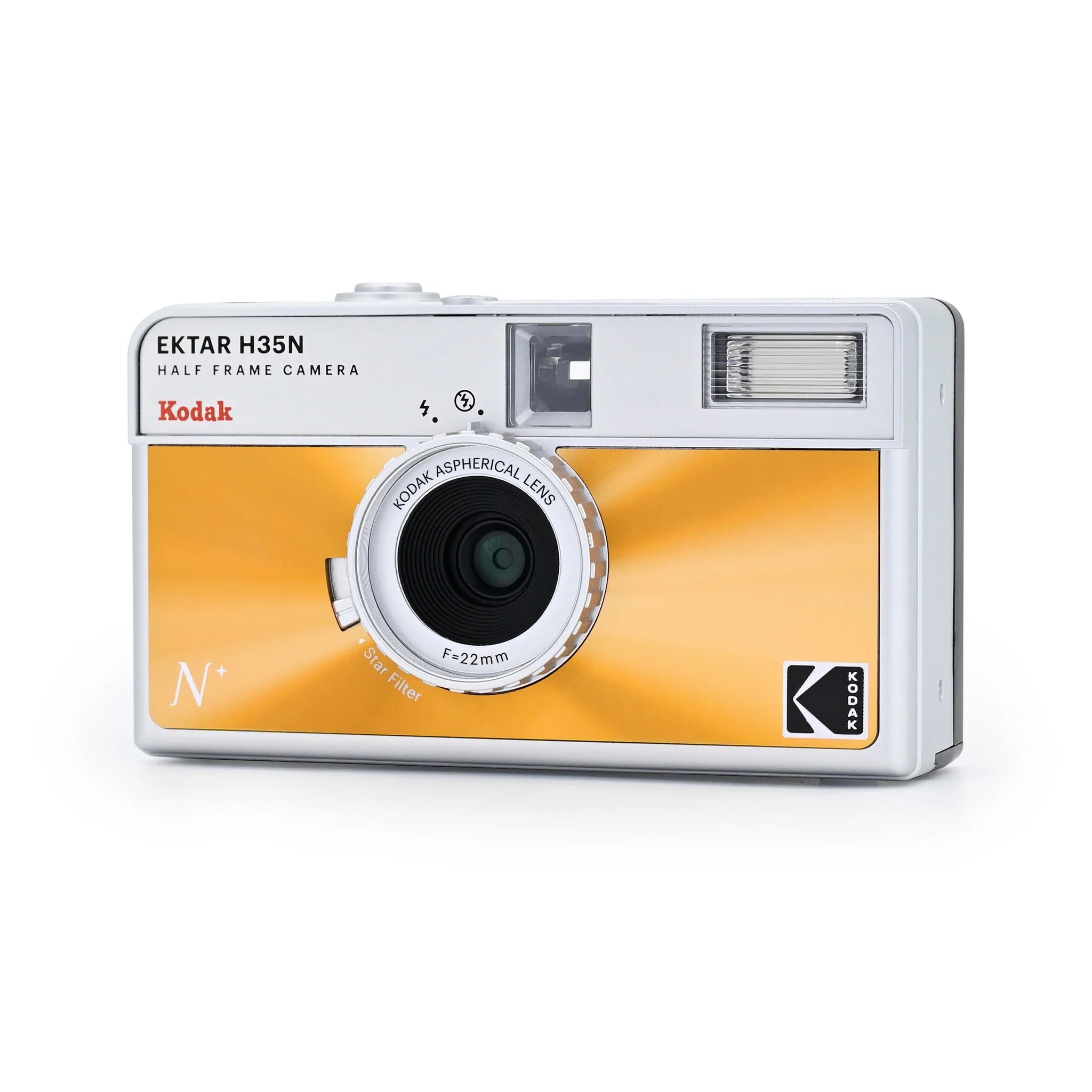 Kodak Ektar H35N Half Frame 35mm Film Camera - Glazed Orange | Vintage Style Compact Camera for Travel, Street Photography & Everyday Use