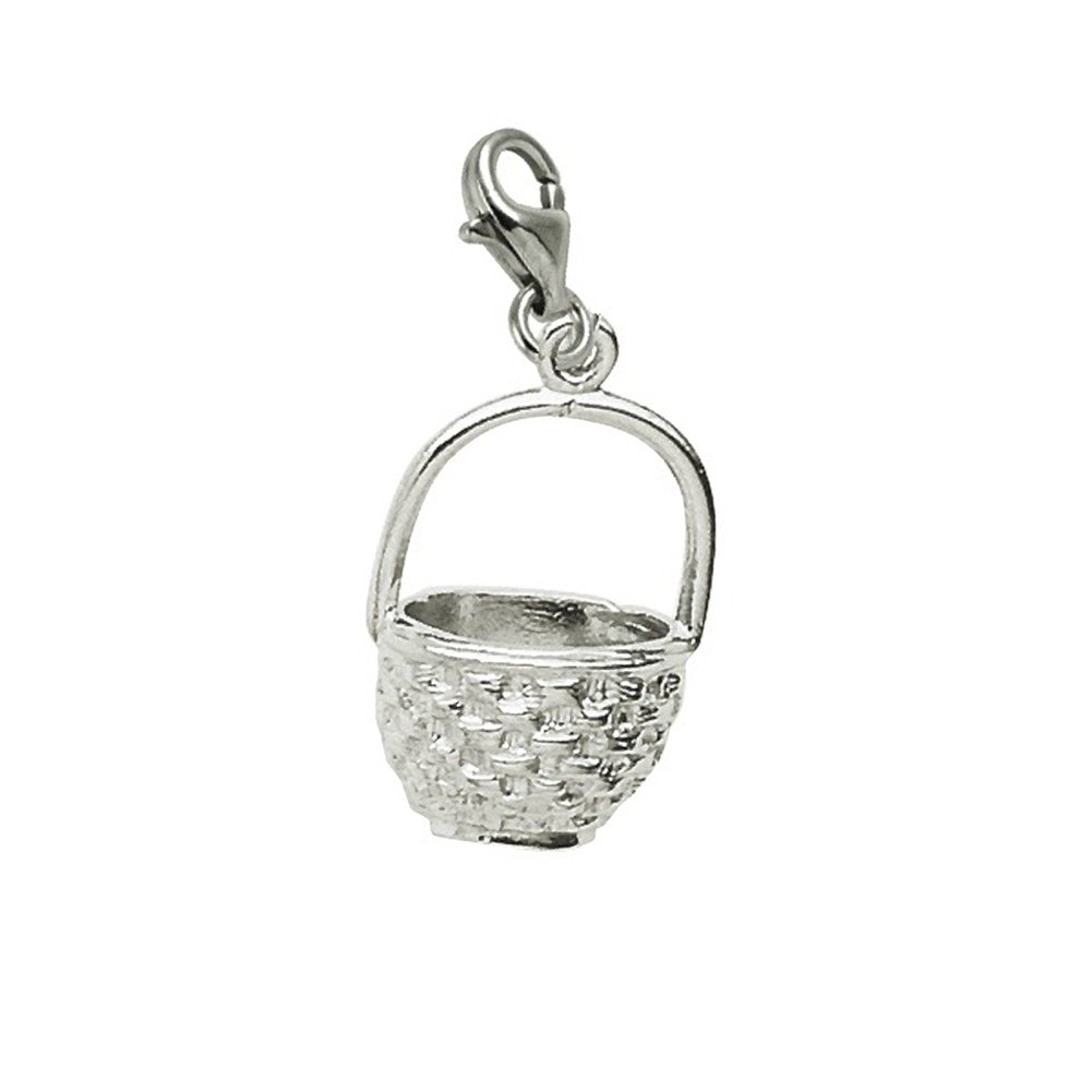 Basket Charm with Lobster Claw Clasp - Jewelry Making Supplies for DIY Bracelets & Necklaces - Perfect for Handmade Gifts and Fashion Accessories