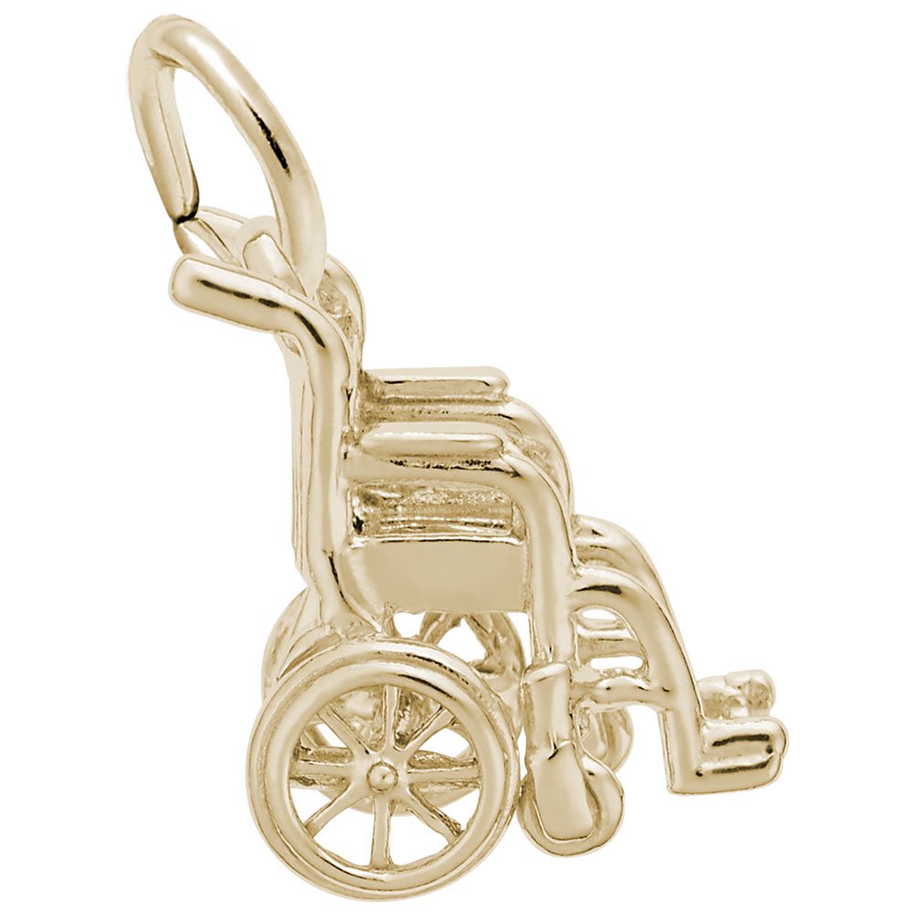 Wheelchair Charm for Jewelry - Sterling Silver Wheelchair Pendant for Bracelets & Necklaces - Inspirational Gift for Disability Awareness & Support