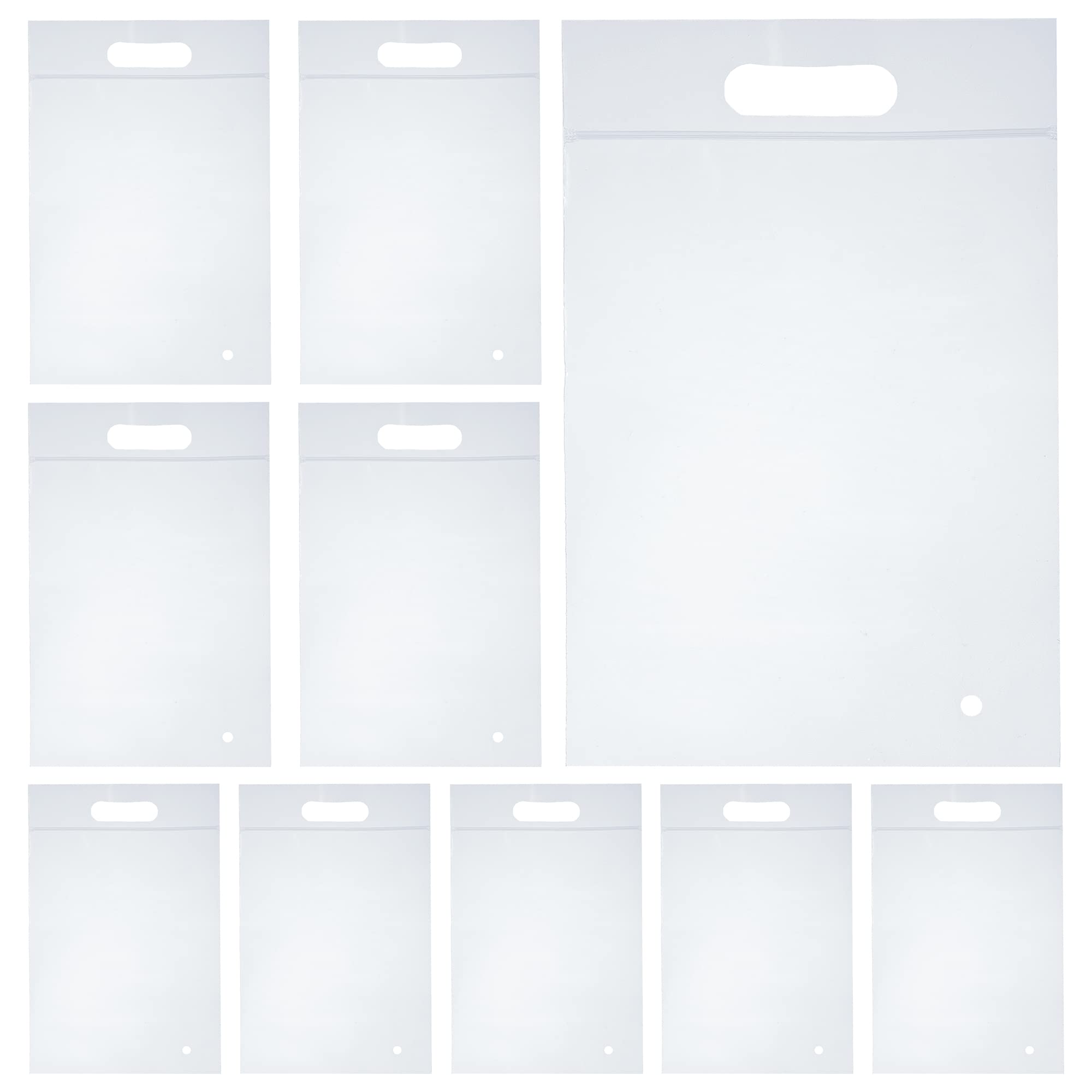 10-Pack Clear Makeup Bags 30x20cm - Transparent Cosmetic Organizer for Travel, Toiletry Storage & Daily Essentials - Waterproof PVC Travel Pouches for Women & Men