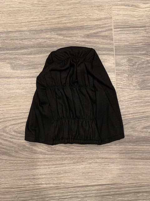 Volumizing Tie Back Cap for Women - Adjustable Black Hair Band for Ponytails & Updos - Perfect for Workouts, Running, and Everyday Styling