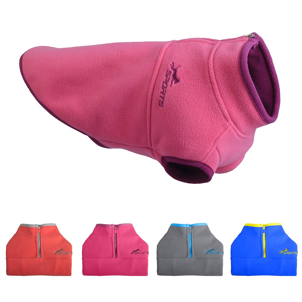 YIEPAL Fleece Dog Vest for Small Dogs - Half Zip Pullover Puppy Sweater, Winter Warm Coat for Cold Weather - Perfect for Outdoor Walks, Park Visits & Winter Adventures