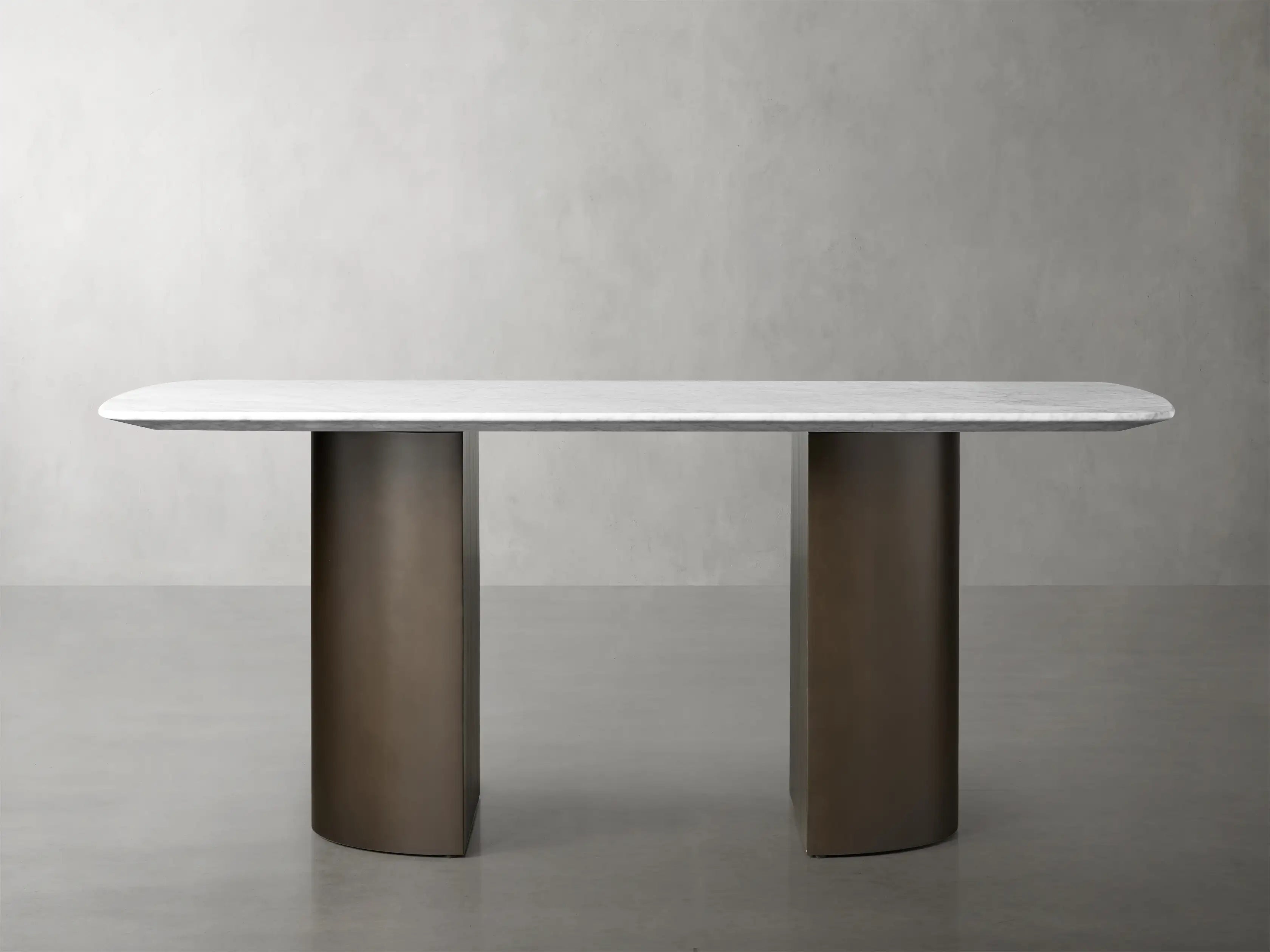 Saint Germain Stone Dining Table with Dauphine Base - Elegant Marble Top Dining Table for Modern Home, Perfect for Dinner Parties & Family Gatherings
