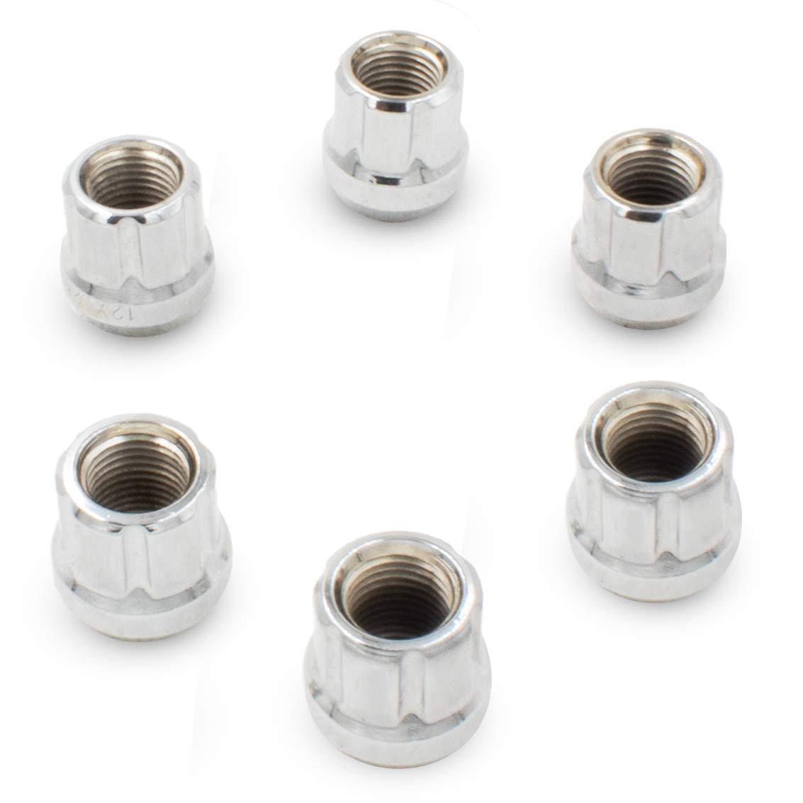 24pcs Chrome M12x1.5 Lug Nuts Set - Spline Drive for Car Wheels