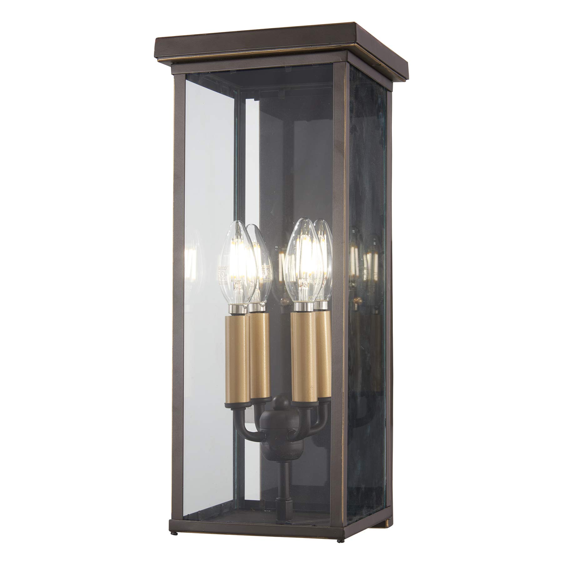 Minka Lavery 72582-143C Outdoor Wall Light - 4-Light Exterior Wall Lantern with Oil Rubbed Bronze Finish (160W) - Perfect for Porch, Patio, Garden and Entryway Lighting