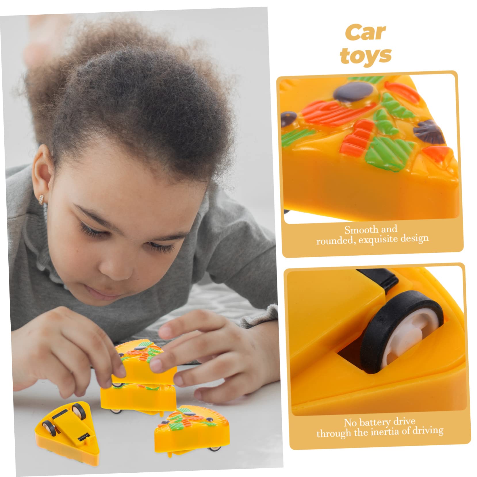 TOYANDONA 90-Piece Pizza-Themed Mini Car Toy Set - Push & Go Animal Vehicles, Plastic Collectible Trucks for Kids & Toddlers - Perfect for Birthday Gifts, Party Favors and Pretend Play