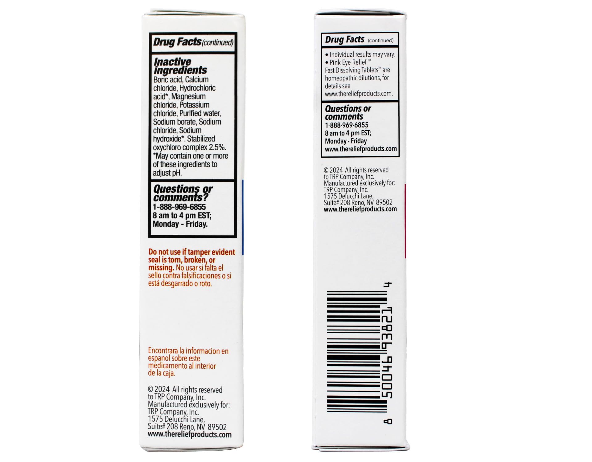 TRP Natural Eyes Pink Eye Relief Homeopathic Tablets & Gentle Eyes Lubricant Drops Combo - Gluten-Free, 48 Tablets + 0.5 fl oz - Soothes Dry, Irritated Eyes for All-Day Comfort at Work or Home