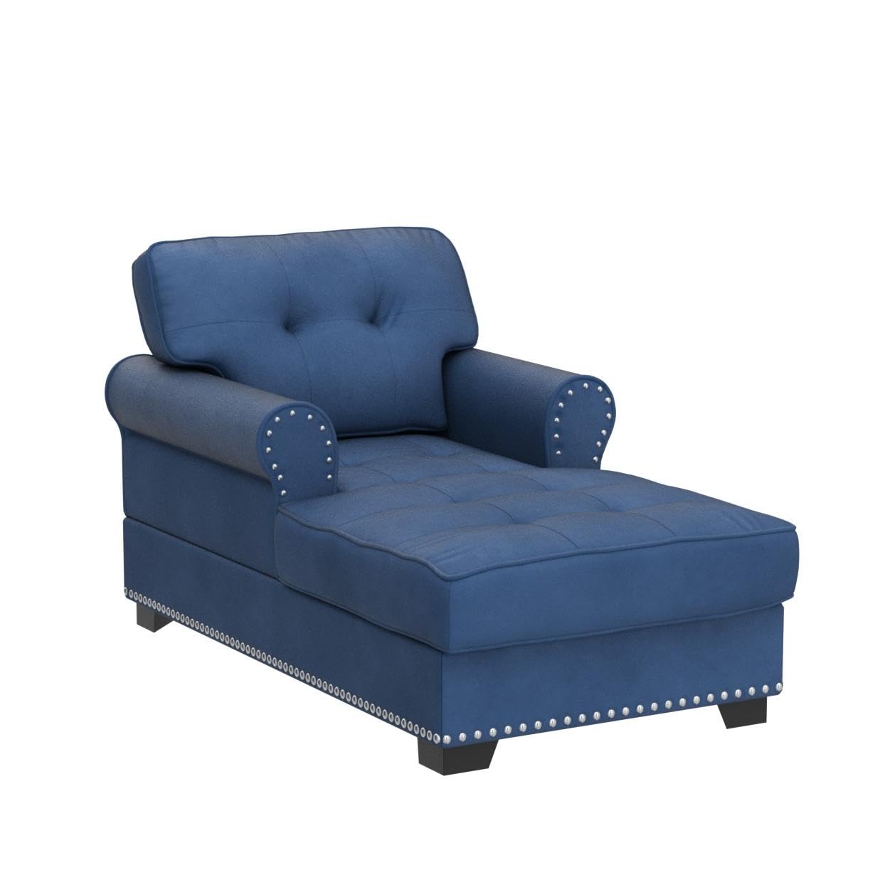 Velvet Chaise Lounge Sleeper Sofa Bed - 59