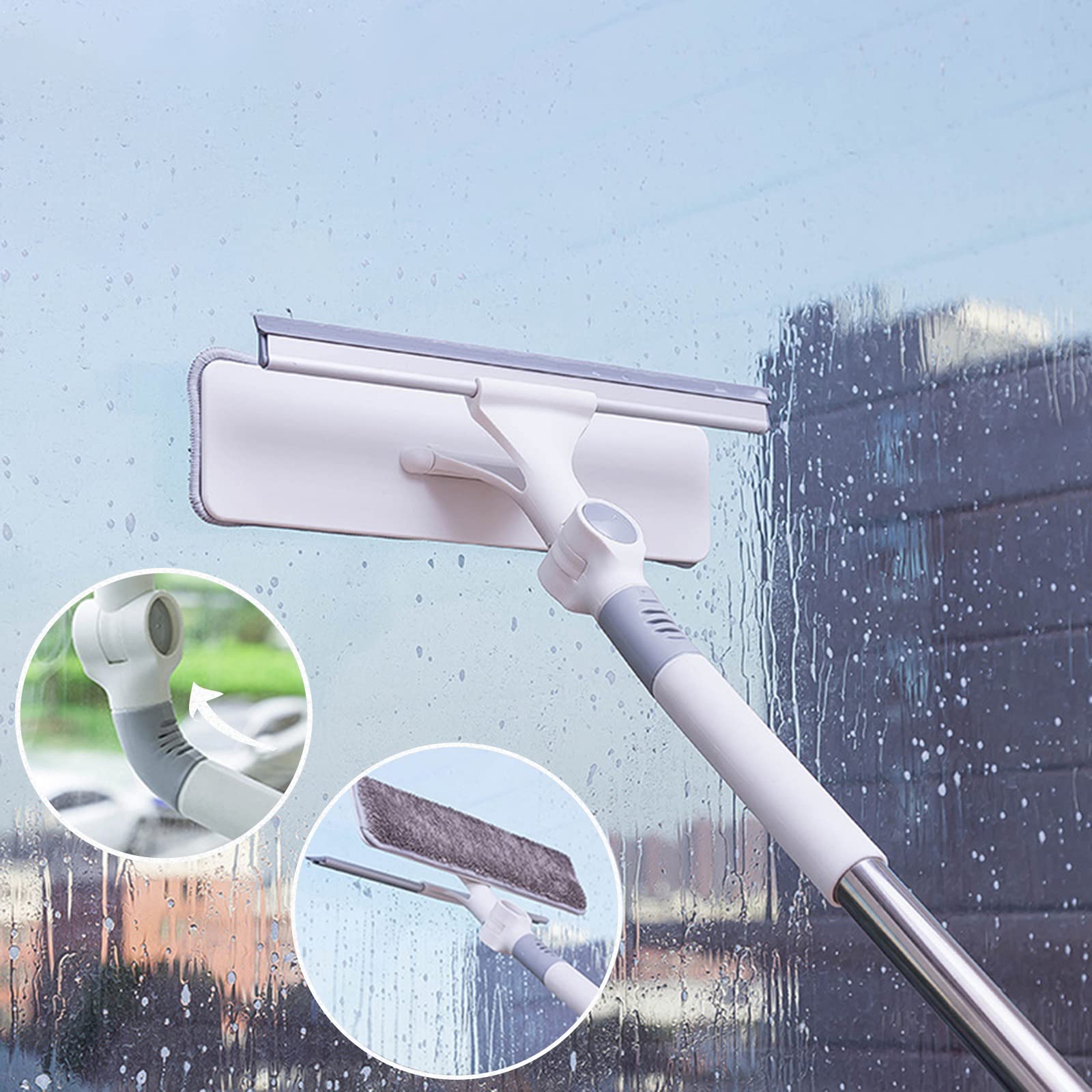 2 in 1 Window Squeegee Cleaner with 58