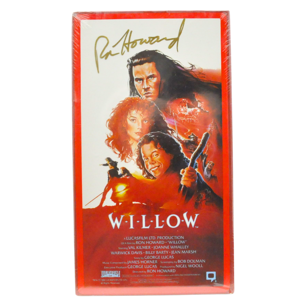 Ron Howard Autographed Willow VHS - Limited Edition 5-Piece Collector's Set - Perfect for Movie Memorabilia Fans & Home Theater Displays