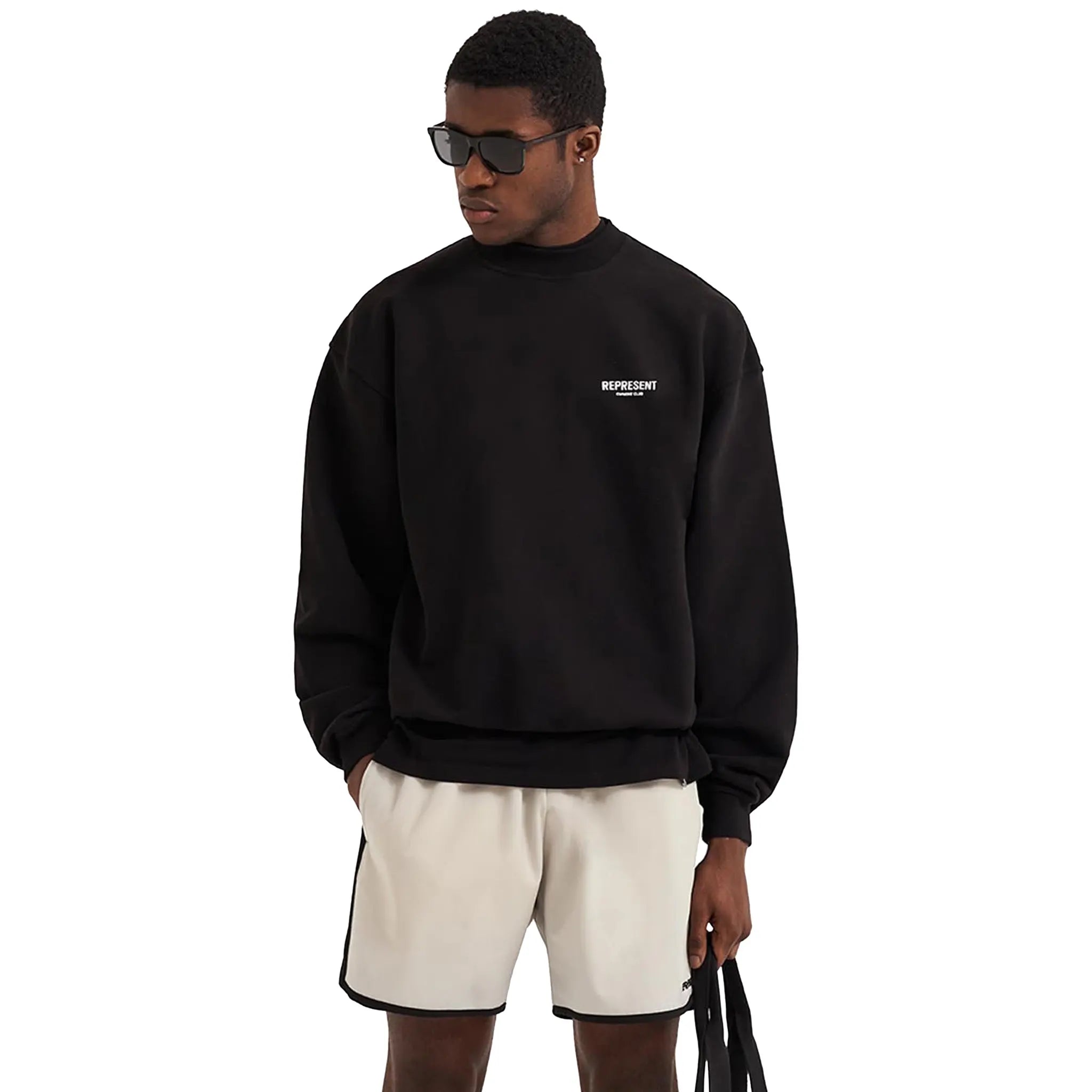 Represent Owners Club Black Sweatshirt - Premium Cotton Hoodie for Men & Women | Streetwear Fashion, Casual Wear, Lounge Comfort