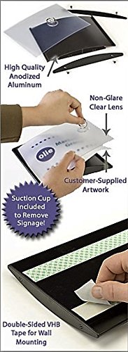 Set of 5 Office Sign Holders - 6x6 Inch Non-Reflective Front Screen - Wall Mount Paper Insert Sign with All Mounting Hardware - Perfect for Office, Retail, and Classroom Organization