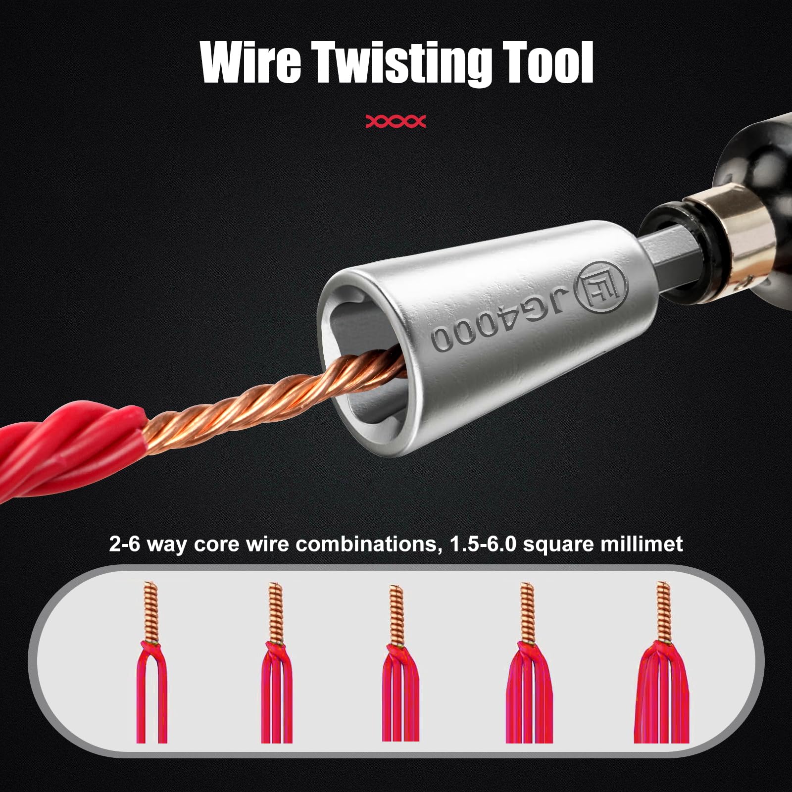 2PCS Drill Wire Twister Tool - Electric Wire Nut Twister for Power Drill Drivers | Perfect for Electrical Wiring, DIY Projects & Professional Electricians | Durable Wire Twisting Connector for Secure Electrical Connections