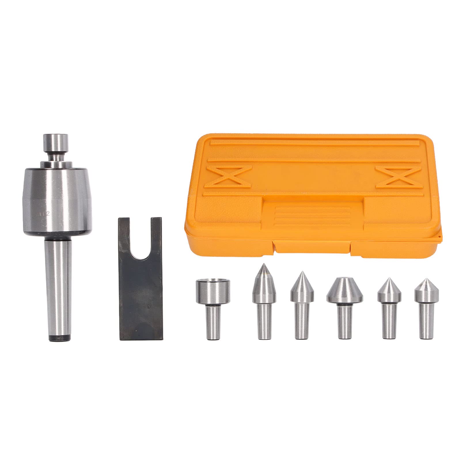 High Carbon Steel Live Center Tailstock - Precision Lathe Tool for High Speed Turning | Durable Revolving Turning Center for Metalworking & Woodworking Projects