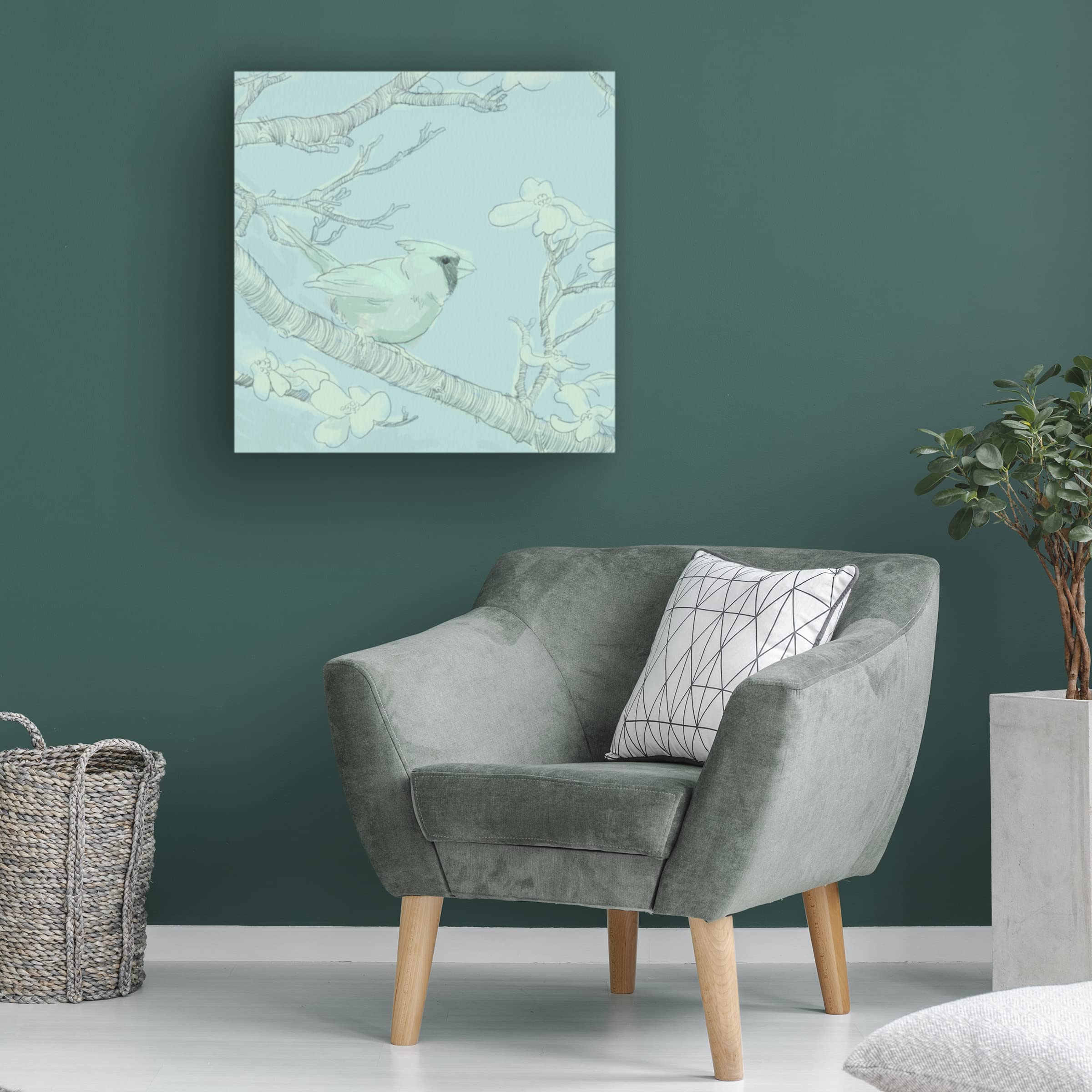 Jacob Green 'Backyard Bird Sketch I' Canvas Wall Art Print - Nature Inspired Home Decor for Living Room, Bedroom & Office