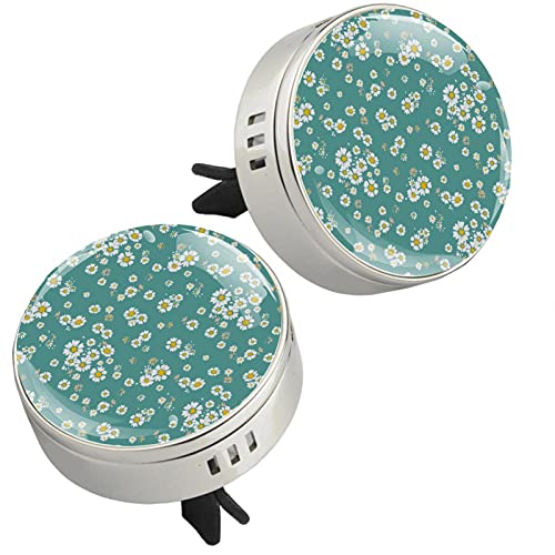 Premium Daisy Flower Car Diffuser with Adjustable Vent Clips - Natural Car Air Freshener & Essential Oil Diffuser for Vehicles - Perfect for Road Trips, Commuting & Office Use