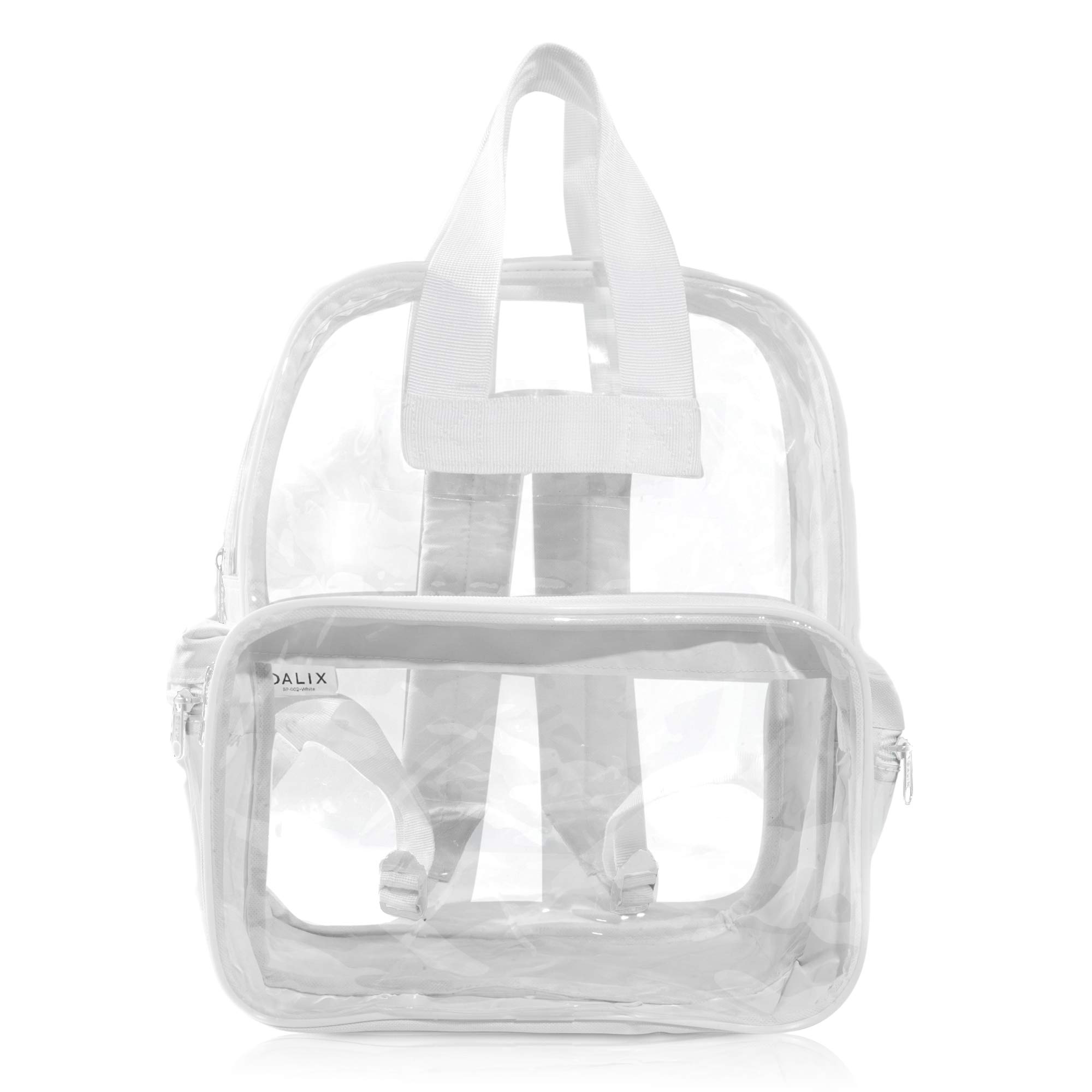 DALIX 50-Pack Clear Small Backpacks for School, Work & Travel - Wholesale Bulk Book Bags (White) - Perfect for Students, Teachers & Security Checkpoints