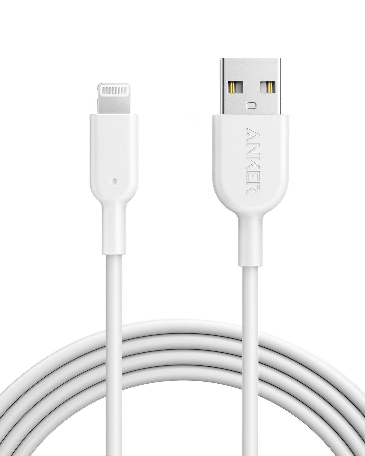 Anker Powerline II Lightning to USB Cable (6ft, White) - MFi Certified Fast Charging & Sync Cord for iPhone 14/13/12/11/SE/XS/XR/8/7 - Durable Charger Cable for Home, Office & Travel